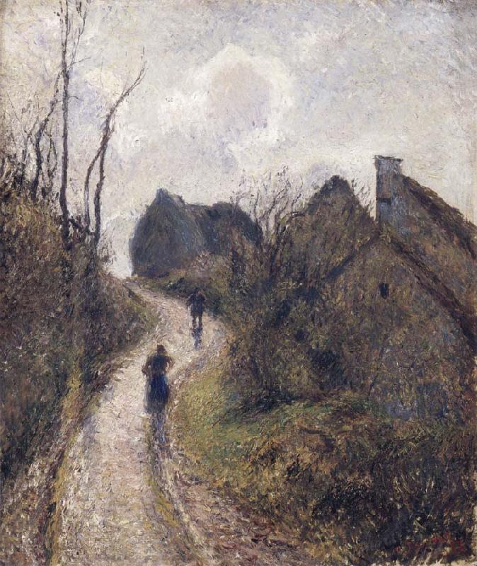 Camille Pissarro Steep road at Osny oil painting picture